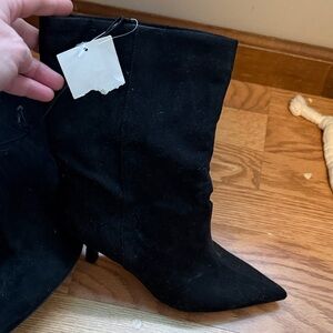 Chic Black Heeled Boots for Women